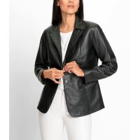 Lamm-Nappaleder-Blazer, schwarz