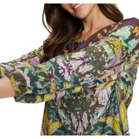 Wasserfallshirt, schilf-cognac-bedruckt