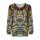 Wasserfallshirt, schilf-cognac-bedruckt