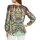 Wasserfallshirt, schilf-cognac-bedruckt