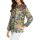Wasserfallshirt, schilf-cognac-bedruckt