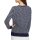 Strickjacke m. Puffärmeln, marine-ecru-getupft