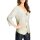 3/4 sleeve cardigan with floral appliqué, ecru-gold