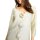 3/4 sleeve cardigan with floral appliqué, ecru-gold