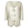 3/4 sleeve cardigan with floral appliqué, ecru-gold