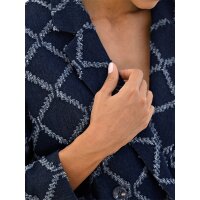 Textured blazer, denim blue-dark blue