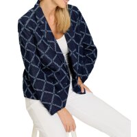 Textured blazer, denim blue-dark blue