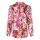 Satin print blouse, fuchsia-strawberry