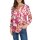 Satin print blouse, fuchsia-strawberry