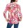 Satin print blouse, fuchsia-strawberry