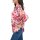 Satin print blouse, fuchsia-strawberry
