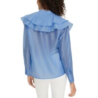Lyocell ruffle blouse, sky blue
