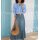 Lyocell ruffle blouse, sky blue
