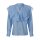 Lyocell ruffle blouse, sky blue