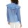 Lyocell ruffle blouse, sky blue