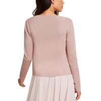 Verschlusslose Glanz-Strickjacke, puder