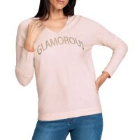 Pullover mit Glitzer-Schriftzug, hellrosé