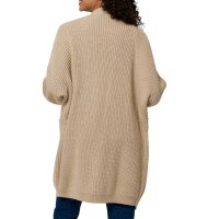 Strickjacke mit seitlichen Taschen, beige-meliert