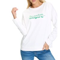Sweatshirt mit Schriftzug-Print, ecru