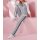 Knit cardigan in blouson style, stone grey-ecru marl