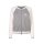 Knit cardigan in blouson style, stone grey-ecru marl