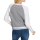 Knit cardigan in blouson style, stone grey-ecru marl
