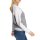 Knit cardigan in blouson style, stone grey-ecru marl