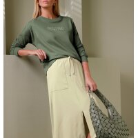 Sweatshirt mit Glitzer-Details, khaki