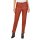 Push-up lamb nappa leather trousers, rust red