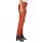 Push-up lamb nappa leather trousers, rust red