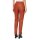 Push-up lamb nappa leather trousers, rust red