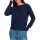 Strukturmuster-Pullover mit U-Boot-Ausschnitt, marine