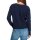 Strukturmuster-Pullover mit U-Boot-Ausschnitt, marine