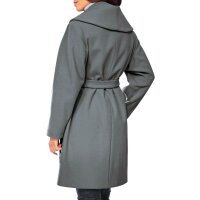 Wool jacket with shawl collar, silver grey