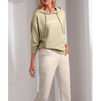 Hooded sweatshirt with lettering, beige