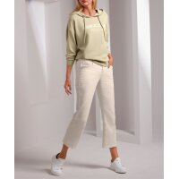 Kapuzensweatshirt mit Schriftzug, beige