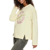 Sweatshirt mit glitzerndem Lettering, champagner