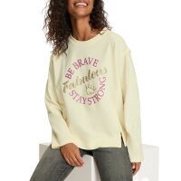 Sweatshirt mit glitzerndem Lettering, champagner