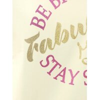 Sweatshirt mit glitzerndem Lettering, champagner