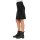 5-pocket denim skirt in used wash with decorative lacing, black