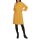 Jerseykleid mit weitem Stehkragen, ocker