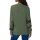 Sweter z napisem i gwiazdkami we flokowym nadruku, khaki