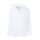 Long-sleeve stretch blouse with hood, white