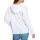 Long-sleeve stretch blouse with hood, white