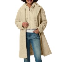 Wattierter Bouclé-Mantel mit herausnehmbarer Steppweste, sand