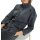 Denim dress with glitter stones on the shirt collar and tie belt, light grey denim