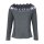 Long-sleeve shirt with lace trim at the boat neckline, grey