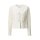 Faux leather blazer with peplum and decorative buttons, champagne