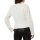 Faux leather blazer with peplum and decorative buttons, champagne
