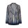 Blouse blazer in batik look, smoky blue-sesame printed